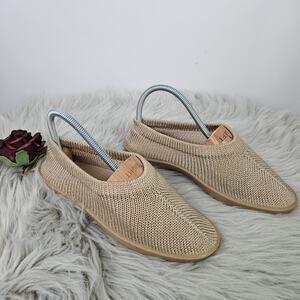 Arcopedico by Elio Parodi Comfort Knit Flats Beige Slip-On Shoes Womens Size 7